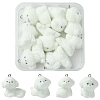 4Styles 8Pcs Flocking Resin Cute Puppy Pendants RESI-YW0003-43B-1