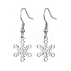 Non-Tarnish Hollow Christmas Snowflake 201 Stainless Steel Dangle Earrings for Women EJEW-JE05875-1