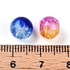 Baking Paint Transparent Crackle Glass Beads DGLA-Q018-8mm-M01-4
