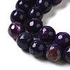 Dyed & Heated Natural Banded Agate Beads Strands G-P539-F01-01-4