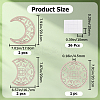 Wooden Moon Phase Decor Wall Decorations Set AJEW-WH0258-790C-2