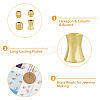 80Pcs 4 Style Brass Beads KK-DC0002-97-4