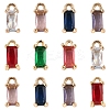 14Pcs 7 Colors Transparent Glass Charms GLAA-YW0004-25-1