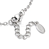 201 Stainless Steel Cross & Rectangle with Word Baby Link Bracelets BJEW-B090-01A-07-3