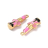 304 Stainless Steel Enamel Pendants STAS-I346-06G-02A-2