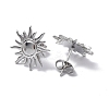 Non-Tarnish 304 Stainless Steel Sun Stud Earrings for Women LS-EJEW-F300-10P-2
