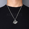 Non-Tarnish 201 Stainless Steel Pendant Necklaces for Man NJEW-Q336-02J-P-3