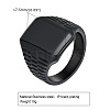Rectangle 304 Stainless Steel Finger Rings for Men FS-WG80AFC-03-2
