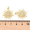 Brass Micro Pave Clear Cubic Zirconia Pendants KK-F931-08G-3