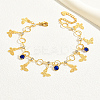 Real 18K Gold Plated Vintage Butterfly Charm Anklets for Women YK1281-1