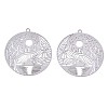 Non-Tarnish 201 Stainless Steel Filigree Pendants LS-X-STAS-S118-025P-2