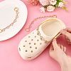 2 Sets Alloy Crystal Rhinestone Heart with Butterfly/Heartbeat/Infinity Link Shoe Decoration Chain FIND-PH0009-95-3