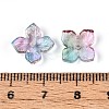 Baking Paint Transparent Glass Bead Caps DGLA-N014-04E-3