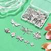 32Pcs 8 Style Tibetan Style Alloy Pendants TIBEP-FP0001-08-5