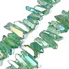 Spray Painted Electroplate Natural Quartz Crystal Points Beads Strands G-Q610-02F-1