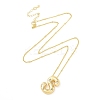 Brass Micro Pave Clear Cubic Zirconia Pendant Necklaces NJEW-Z038-01G-S-1