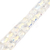 AB Color Plated Transparent Glass Beads Strands EGLA-P051-06A-A09-2