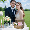 Wooden Wedding Card Boxes with Slot CON-WH0112-041-5