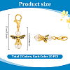 40Pcs 2 Colors Glass Pearl & Alloy Angel Pendant Decorations HJEW-PH02265-4