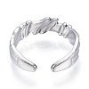 Non-Tarnish 304 Stainless Steel Open Cuff Ring for Women RJEW-N040-44-3