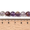 Natural Purple Phantom Quartz Purple Lodolite Quartz Round Beads Strands G-Z127-B01-8mm-5