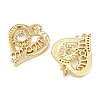 Mother's Day Brass Micro Pave Cubic Zirconia Pendants KK-L251-06G-02-2