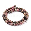 Natural Rhodonite Beads Strands G-Z002-01-6mm-2