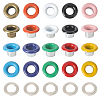 200 Sets 10 Colors Iron Grommet Eyelet Findings SCRA-GF0001-10B-05-1