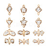 Alloy Rhinestone Crystal Links Connectors PALLOY-TA0002-26LG-2