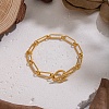 Minimalist 5mm 304 Stainless Steel Paperclip Chain OT Bracelets for Women DI6233-2-1