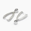 Anti-Tarnish Rhodium Plated 925 Sterling Silver Pendant Bails STER-E061-58P-2