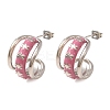 Rack Plating Brass Enamel Stud Earrings KK-CBAB1AF-38B-P-3