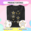 Star Crown Bees Glass Hotfix Rhinestone DIY-WH0303-288-3