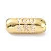 Eco-Friendly Brass Enamel Beads KK-C220-06G-08-1