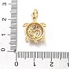 Rack Plating Brass with Cubic Zirconia Pendants KK-Q017-01A-G-3