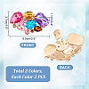 4Pcs 2 Colors Alloy Glass Shoe Decoration FIND-PH0021-45-2