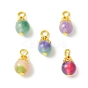 Natural White Jade Dyed Bead Pendants PALLOY-JF02306-1
