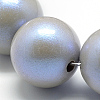 Opaque Acrylic Spray Painted Highlight Beads X-ACRP-Q024-10mm-G03-2