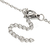 Alloy Micro Pave Clear Cubic Zirconia Pendant Necklaces NJEW-M222-01P-3