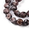 Dyed Natural Sesame Jasper Beads Strands G-T139-8mm-47D-3