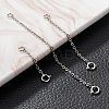3Pcs 3 Style Rhodium Plated 925 Sterling Silver Chain Extender FIND-SZ0001-74P-6