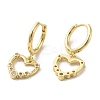 Rack Plating Brass Micro Pave Cubic Zirconia Dangle Hoop Earrings EJEW-A031-12G-2