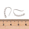Rack Plating Brass Cubic Zirconia Earring Hooks KK-S374-05P-01-3