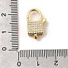 Brass Micro Pave Clear Cubic Zirconia Lobster Claw Clasps KK-A266-24C-G-3