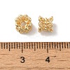 Rack Plating Double Side Brass Bead Caps KK-K381-17G-02-2
