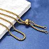 Ion Plating(IP) Adjustable 304 Stainless Steel Slider Necklaces NJEW-L156-002B-G-3