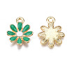 Light Gold Plated Alloy Pendants ENAM-T009-39E-3