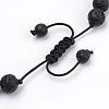 Natural Lava Rock Braided Bead Bracelets BJEW-R304-02-8mm-4