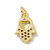 Brass Micro Pave Cubic Zirconia Charms ZIRC-F132-87G-2