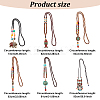 6Pcs 6 Style Natural & Synthetic Mixed Gemstone Lariat Necklaces Set NJEW-AN0001-36-2
